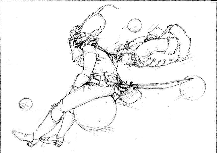 baron van munchhausen Coloriage baron van munchhausen