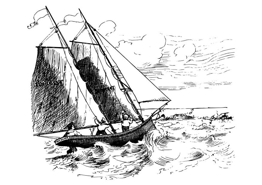 bateau A voile Coloriage bateau A voile