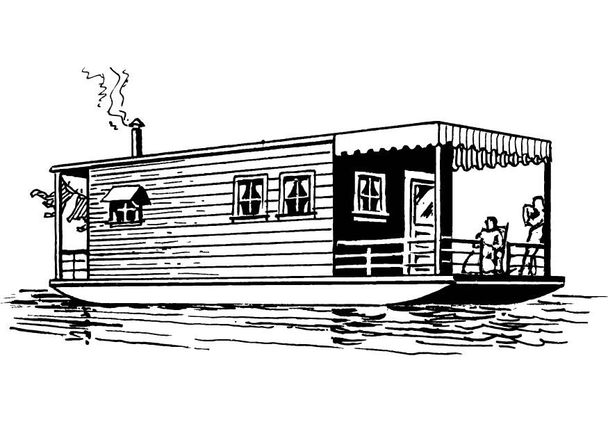 bateau-logement Coloriage bateau-logement