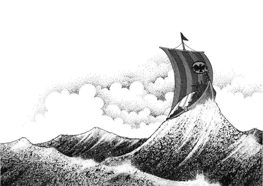 bateau viking Coloriage bateau viking