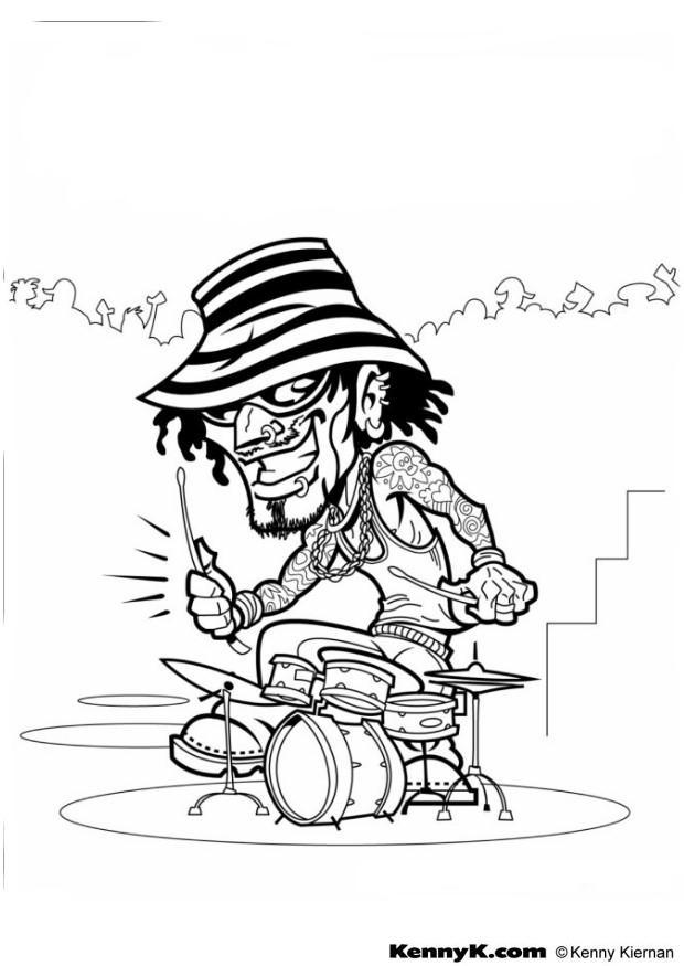 batteur Coloriage batteur