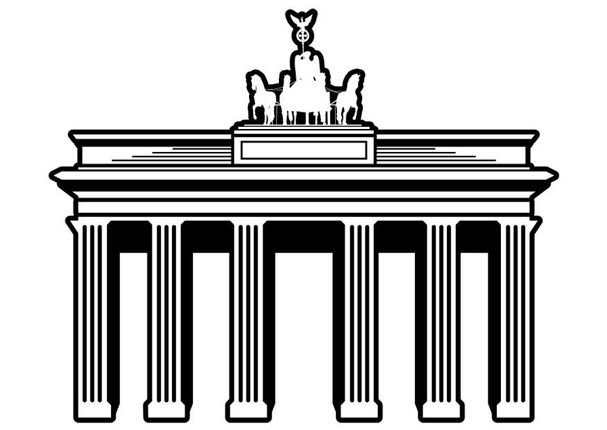 berlin - porte de brandenburg Coloriage berlin - porte de brandenburg