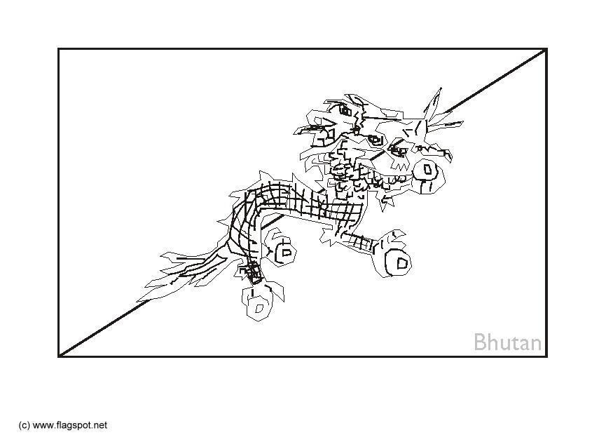 bhutan Coloriage bhutan