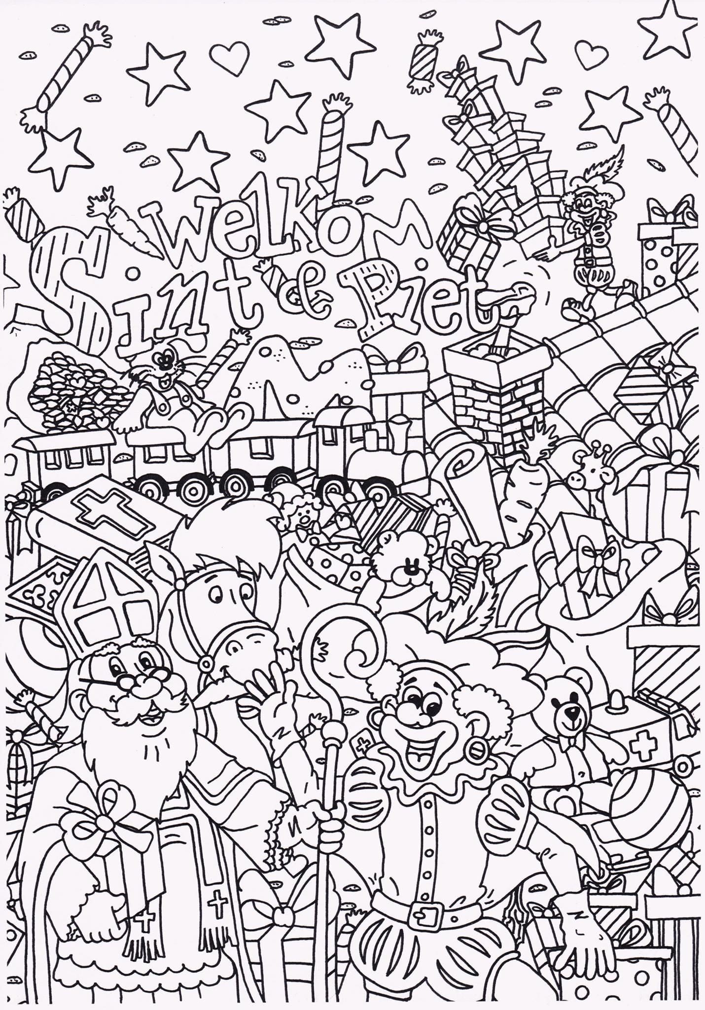 bienvenue sinterklaas Coloriage bienvenue sinterklaas