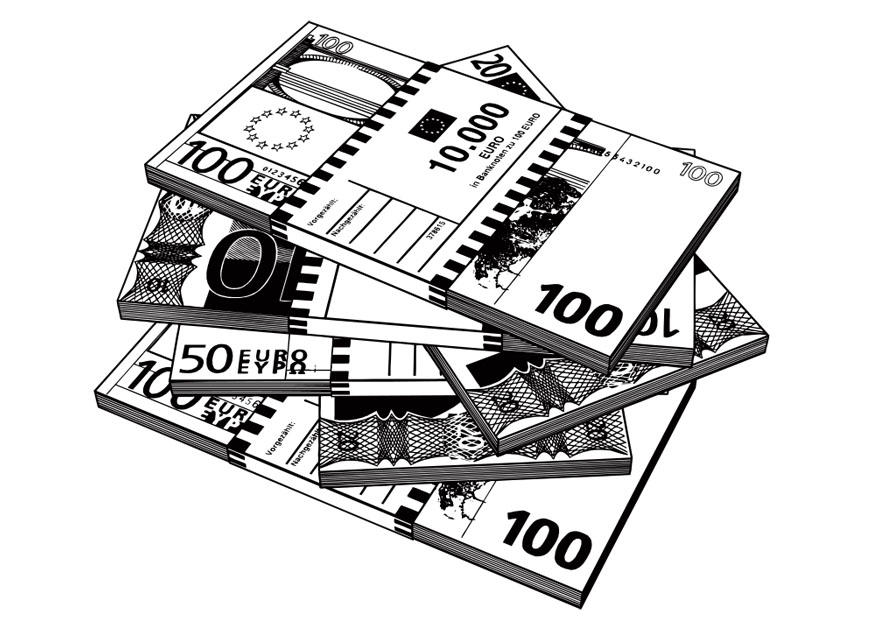 billet de banque Coloriage billet de banque