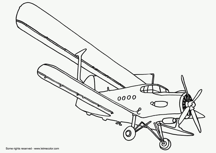 biplan Coloriage biplan