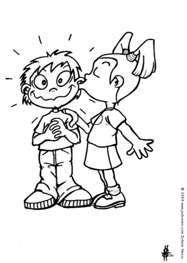 bisou Coloriage bisou