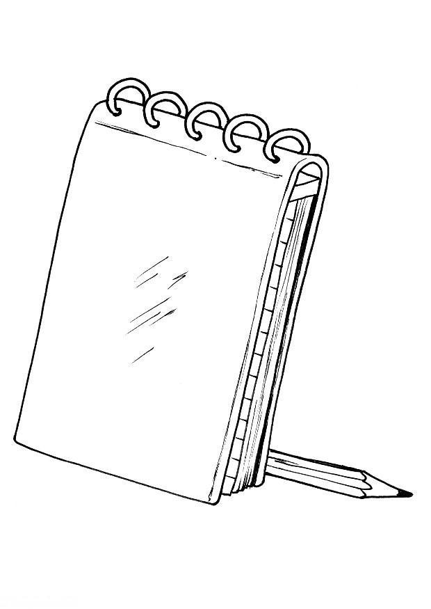 bloque note Coloriage bloque note