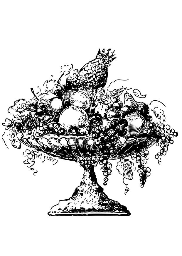 bol de fruits Coloriage bol de fruits