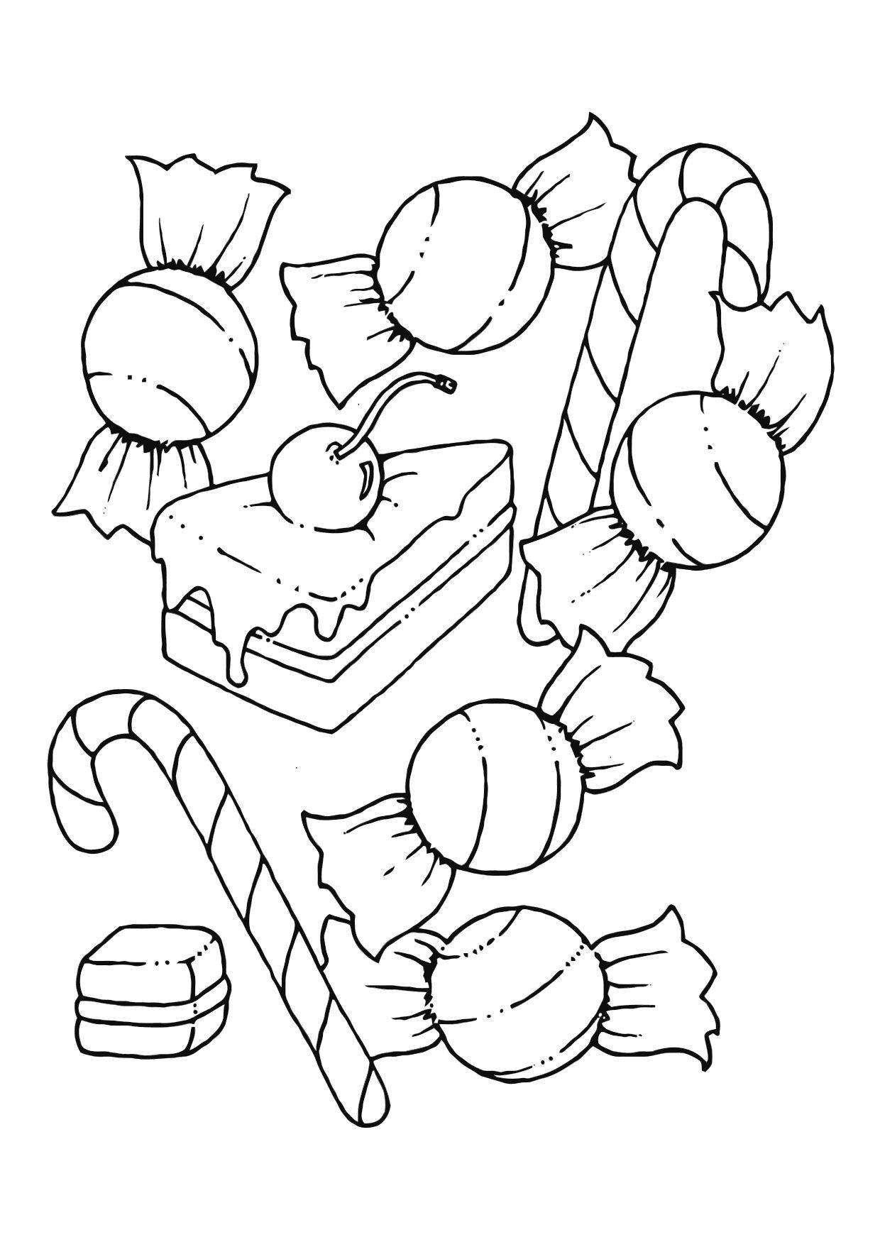 bonbons Coloriage bonbons