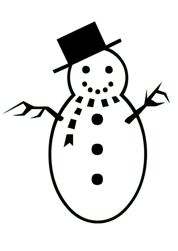 bonhomme de neige Coloriage bonhomme de neige