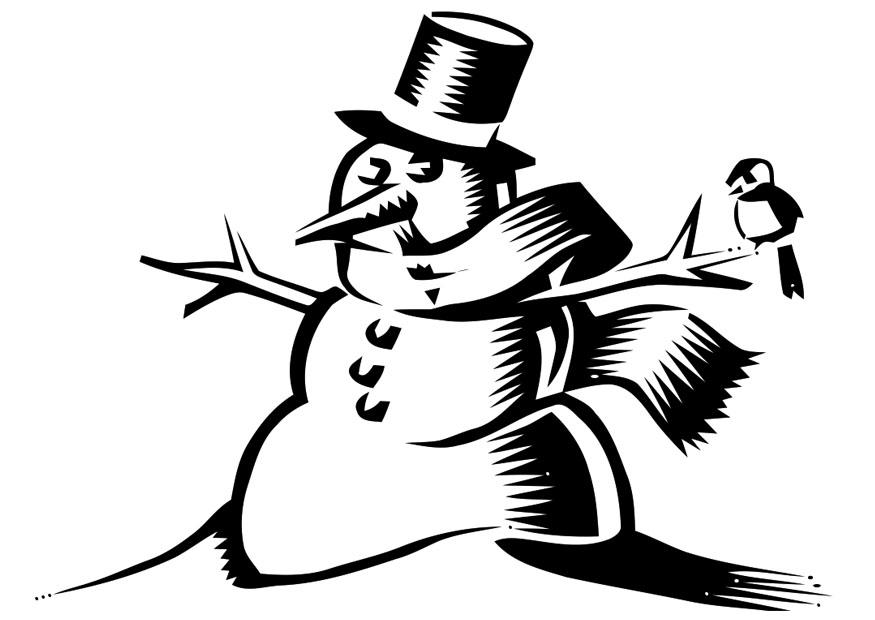 bonhomme de neige Coloriage bonhomme de neige