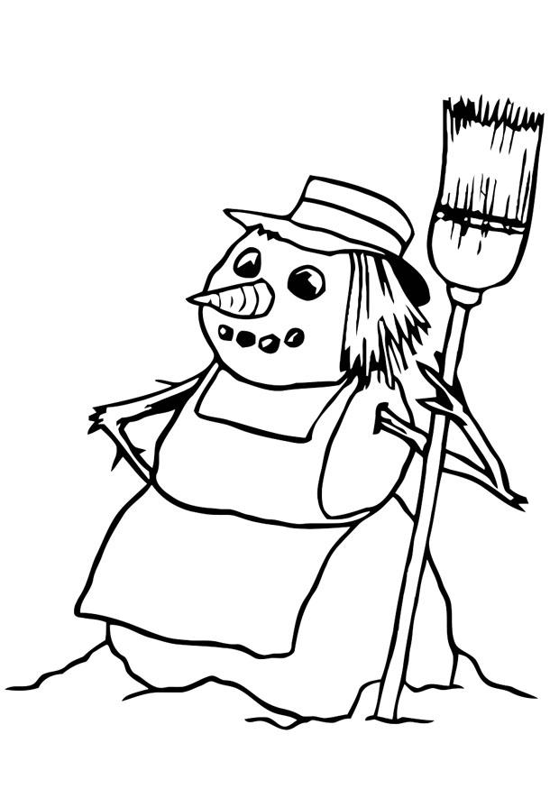 bonhomme de neige Coloriage bonhomme de neige