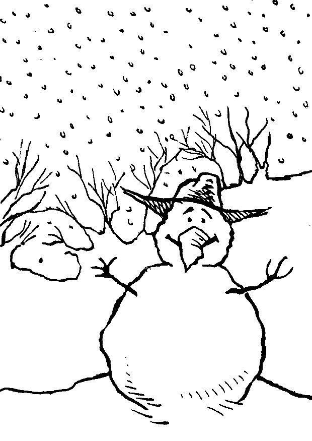 bonhomme de neige Coloriage bonhomme de neige