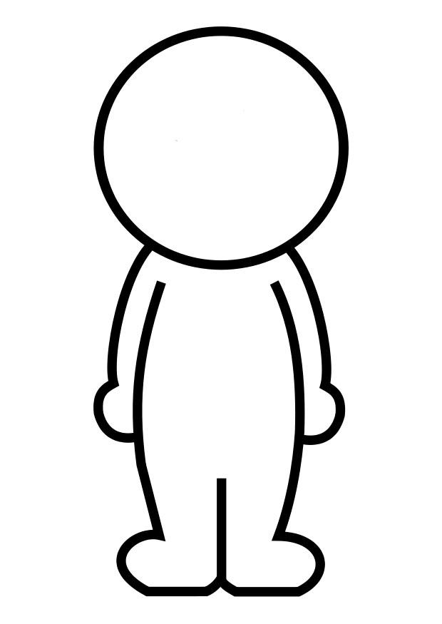 bonhomme - visage vide Coloriage bonhomme - visage vide