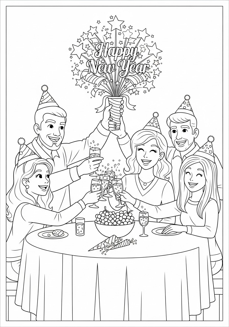 Coloriage bonne annA©e
