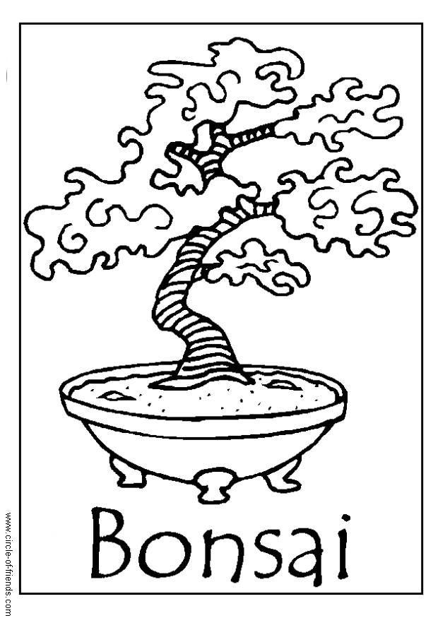 bonsaA¯ Coloriage bonsaA¯