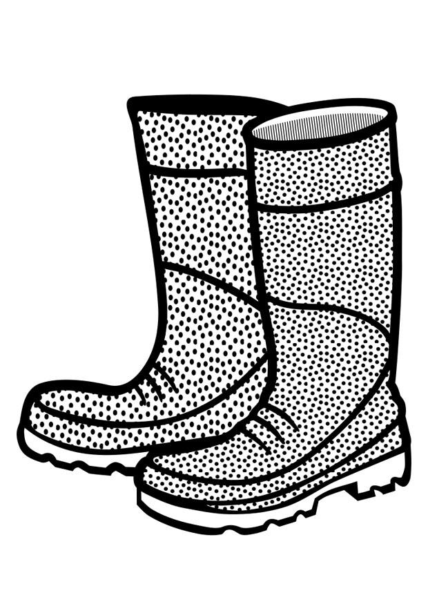 bottes en caoutchouc Coloriage bottes en caoutchouc