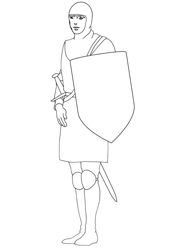 bouclier moyen Coloriage bouclier moyen