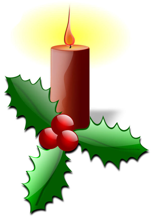 bougie de noA«l avec ilex Image bougie de noA«l avec ilex