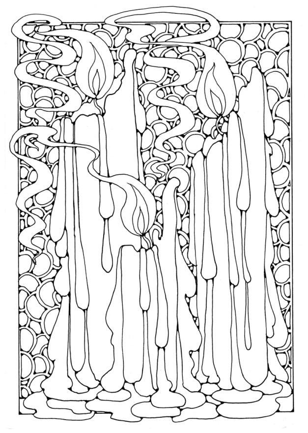 bougies Coloriage bougies