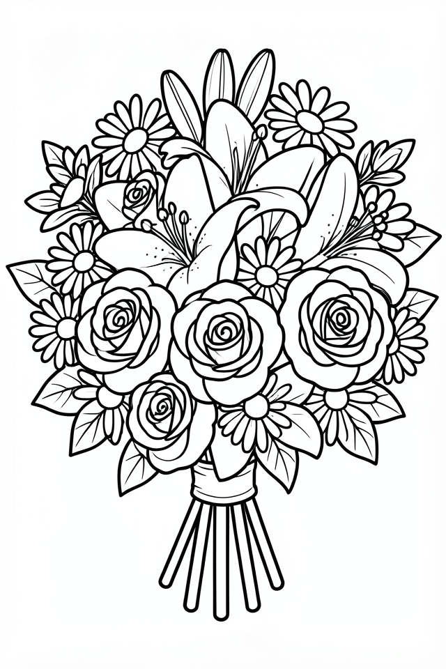 Coloriage bouquet