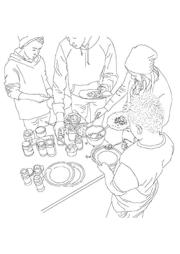buffet Coloriage buffet