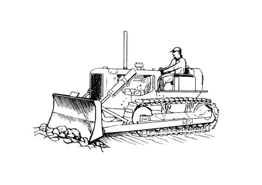 Coloriage bulldozer