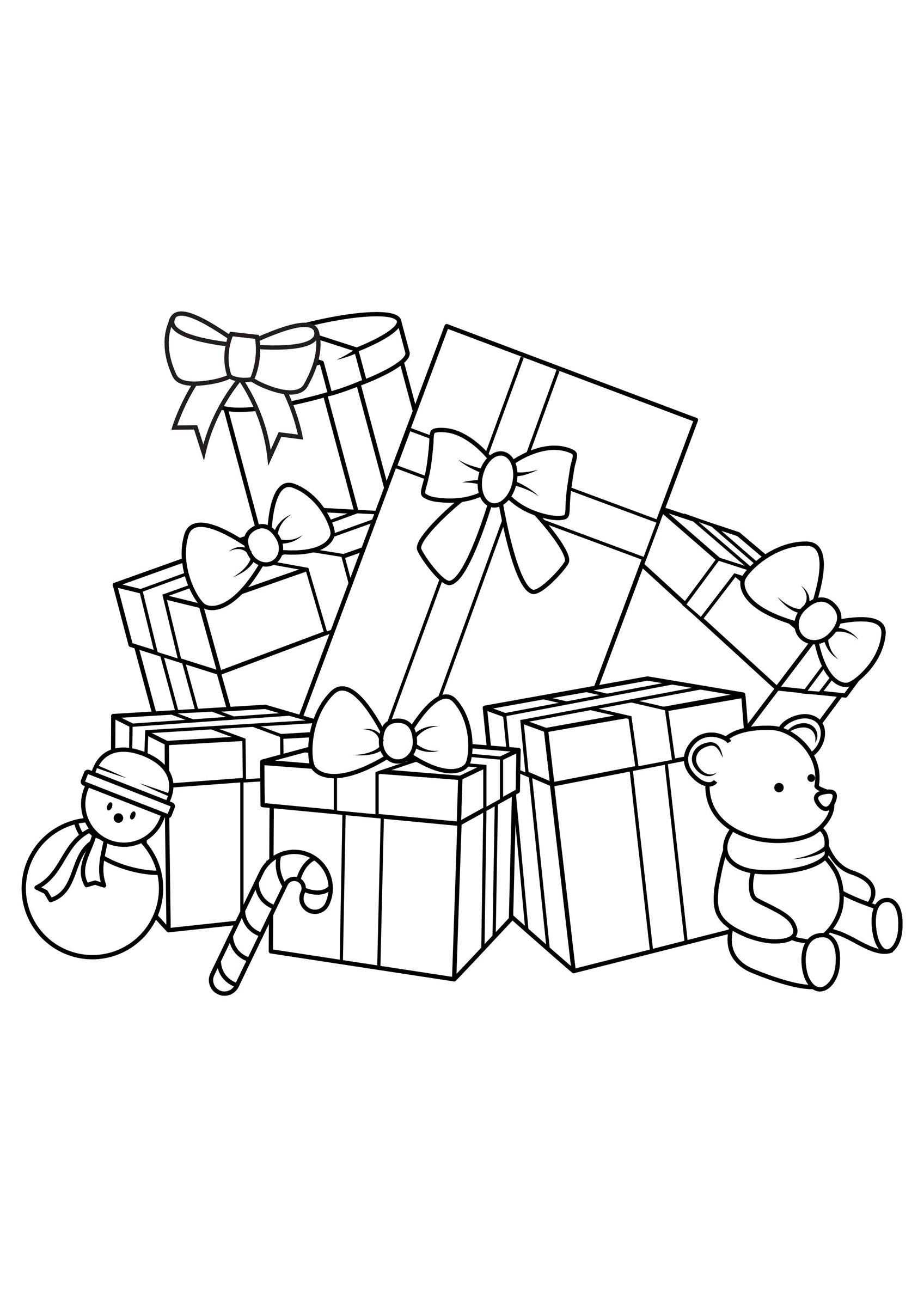 cadeaux de noA«l Coloriage cadeaux de noA«l