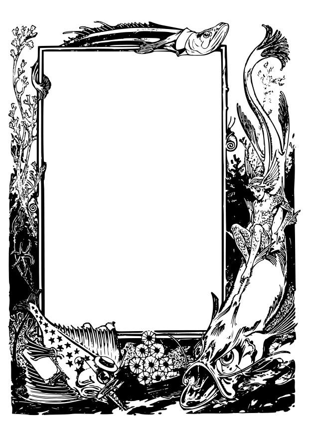 cadre danimaux marins imaginaires Coloriage cadre danimaux marins imaginaires