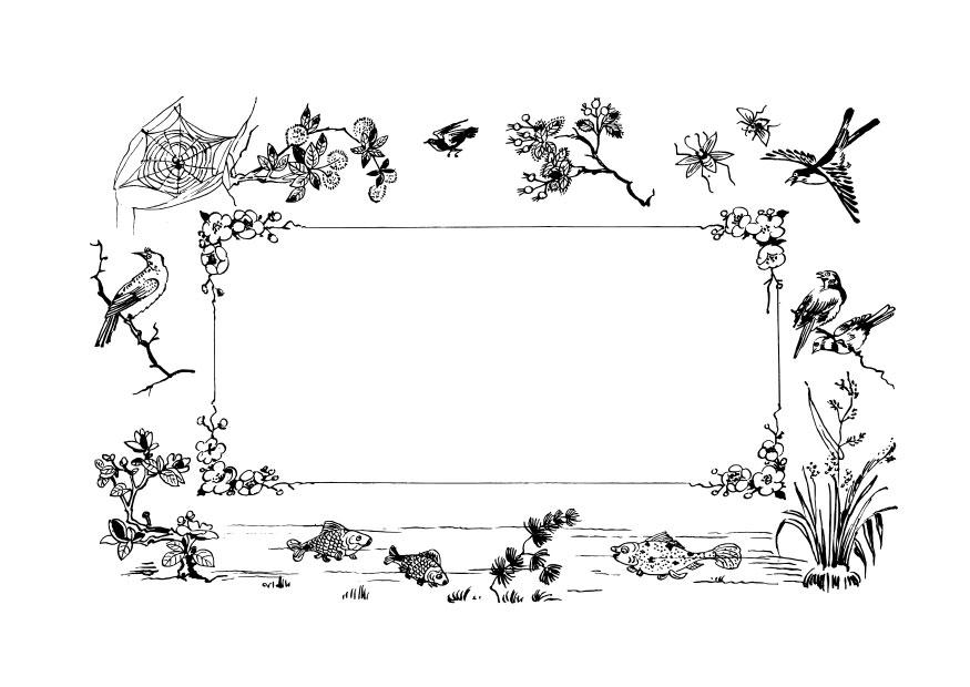 cadre nature Coloriage cadre nature