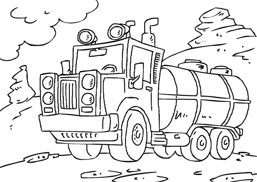 camion-citerne Coloriage camion-citerne
