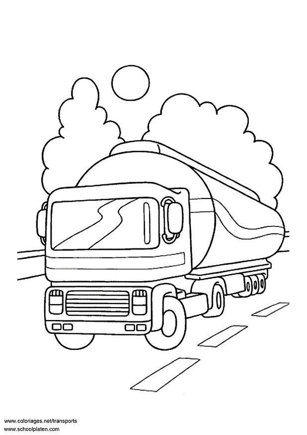 camion-citerne Coloriage camion-citerne