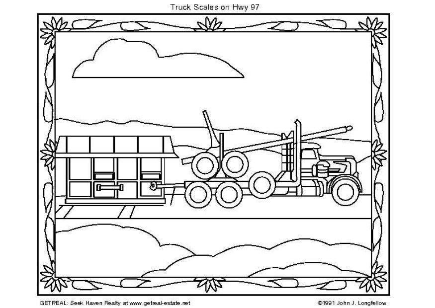 camion-remorque Coloriage camion-remorque