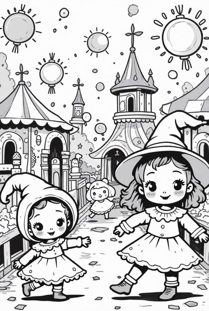 carnaval au pays des merveilles Coloriage carnaval au pays des merveilles