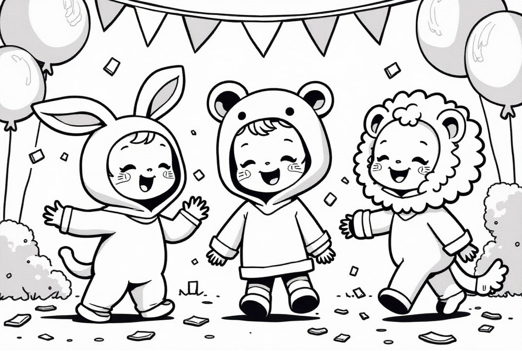 carnaval pour les tout-petits Coloriage carnaval pour les tout-petits