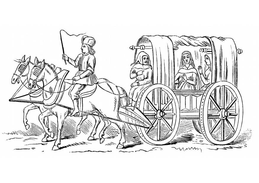 carrosse 15iA¨me siecle Coloriage carrosse 15iA¨me siecle