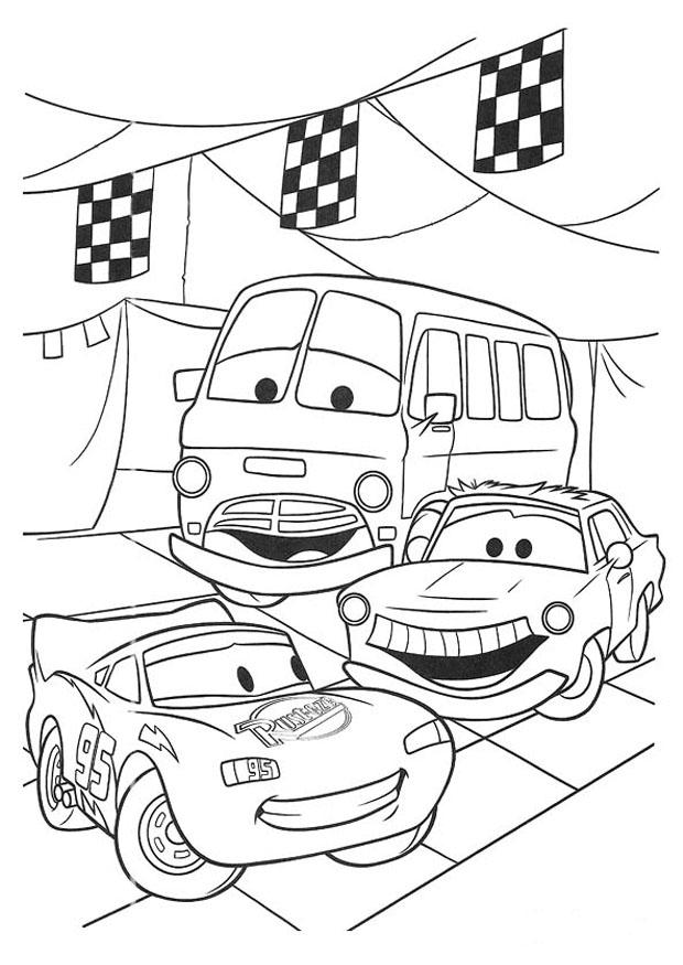 cars : quatre roues Coloriage cars : quatre roues