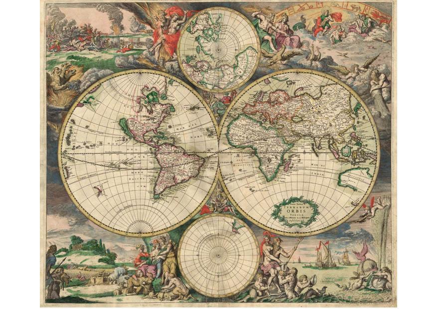 Image carte du monde 1689