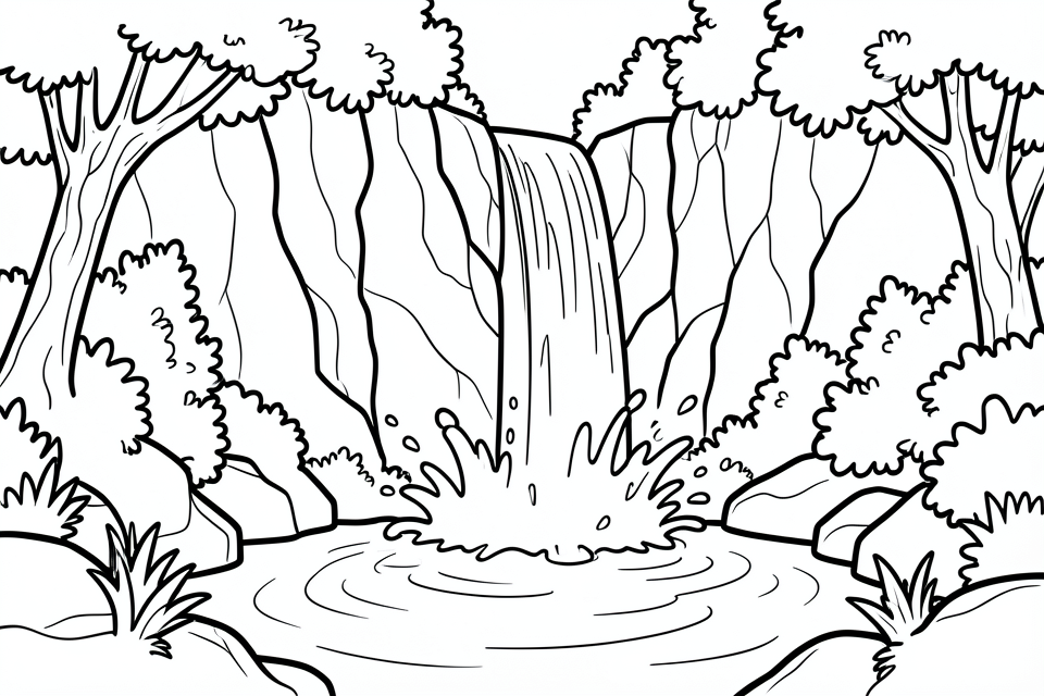 cascade Coloriage cascade