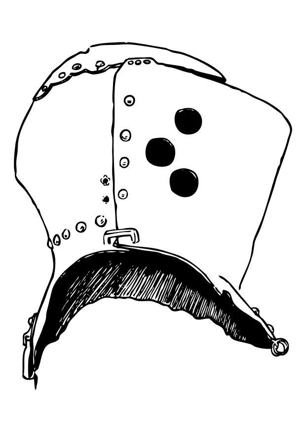 casque de chevalier Coloriage casque de chevalier
