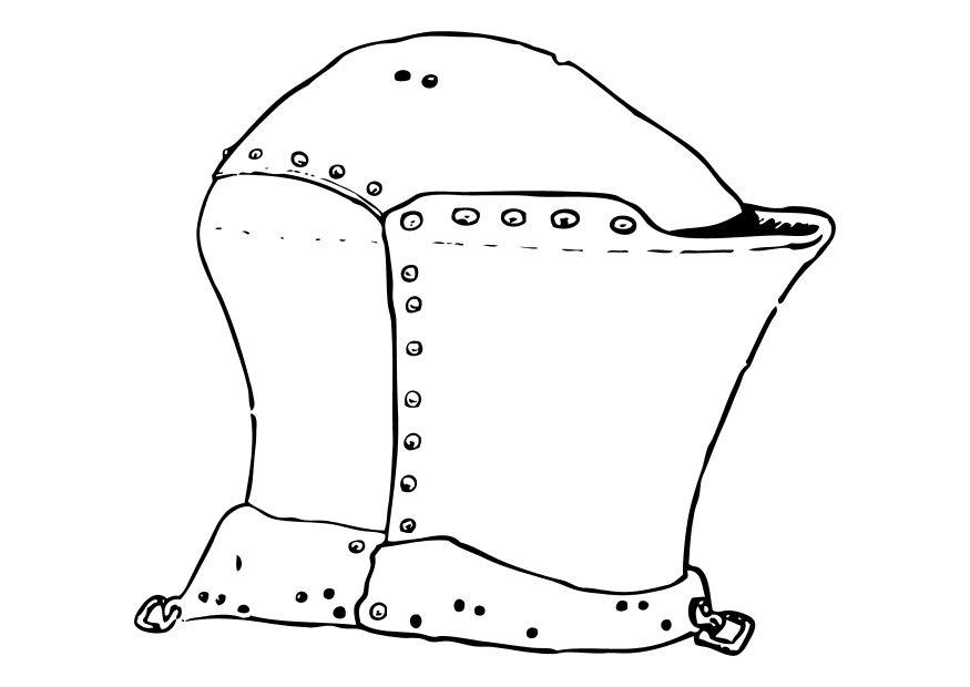 casque de chevalier Coloriage casque de chevalier