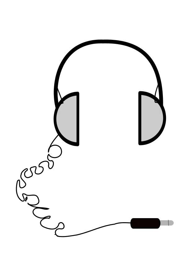 casque dA©coute Coloriage casque dA©coute