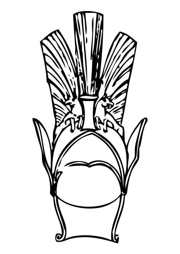 casque grec Coloriage casque grec