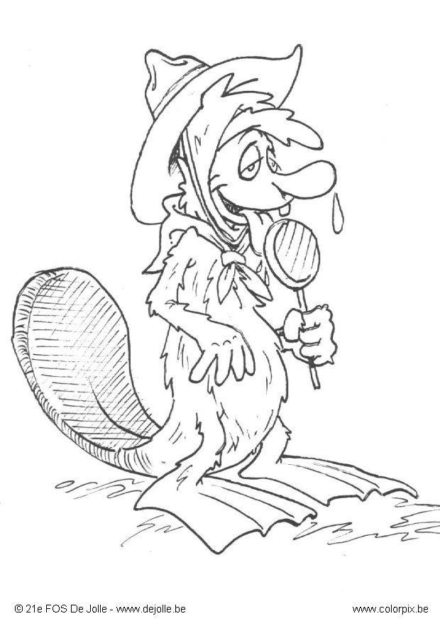 castor Coloriage castor