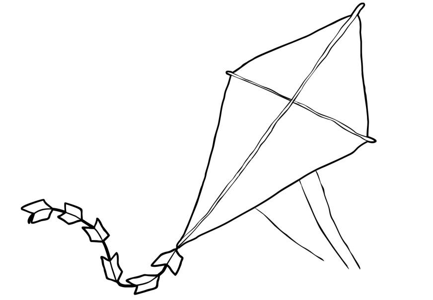 cerf-volant Coloriage cerf-volant