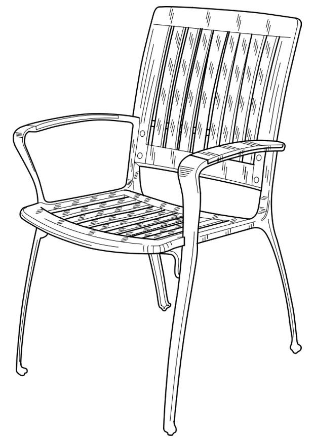 chaise de jardin Coloriage chaise de jardin