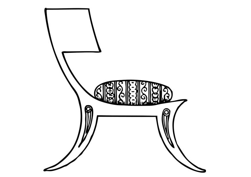 chaise grecque Coloriage chaise grecque