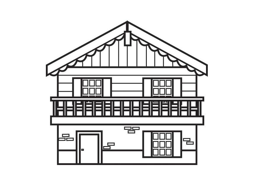 chalet Coloriage chalet