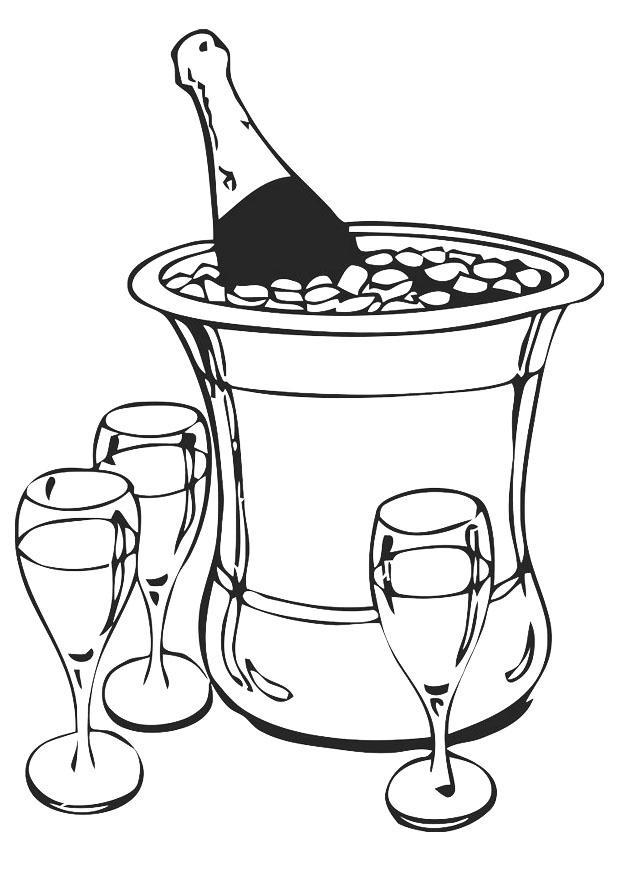 champagne Coloriage champagne